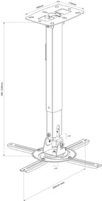 Projector ceiling bracket with drop pole - Apollo Music School