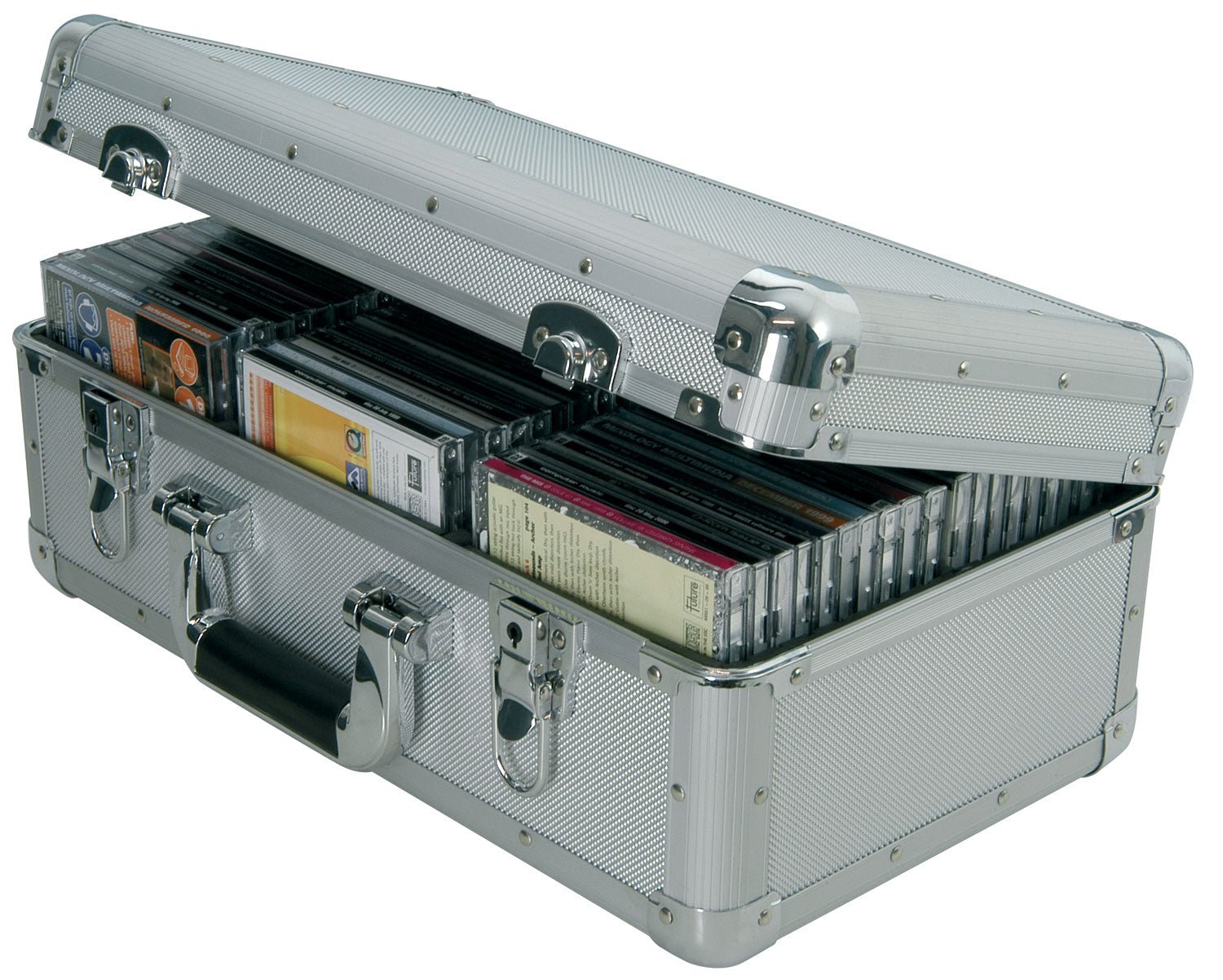Aluminium CD flight case, 60 CDs - Apollo Music School