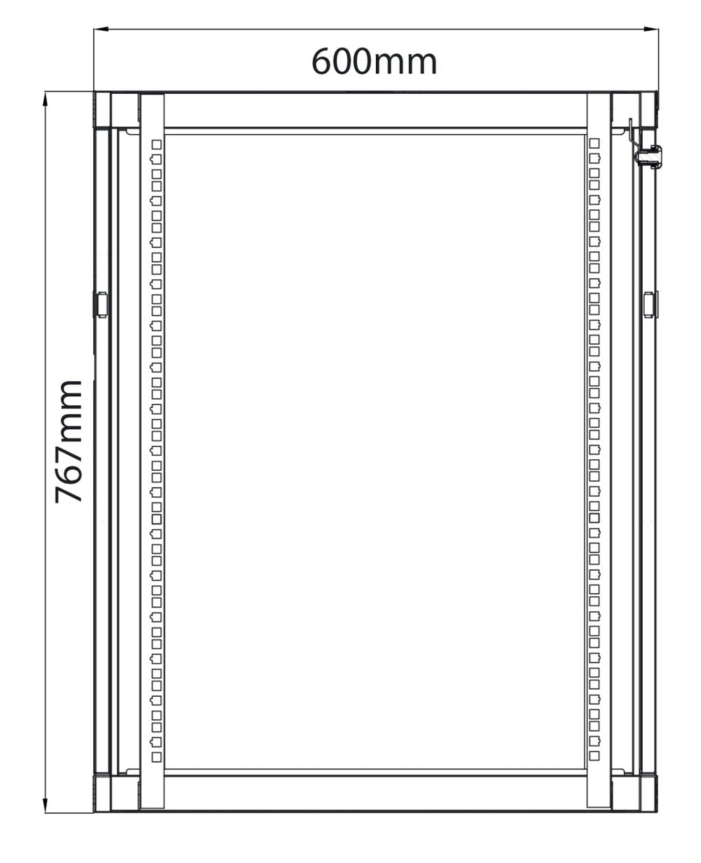Rack Cabinet 15U x 450mm Deep - Apollo Music School