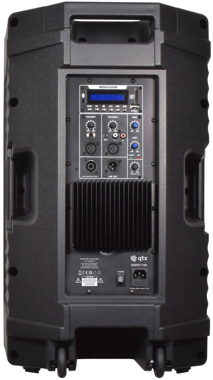QUEST - 15A Active PA Cabinet 880W peak - Apollo Music School