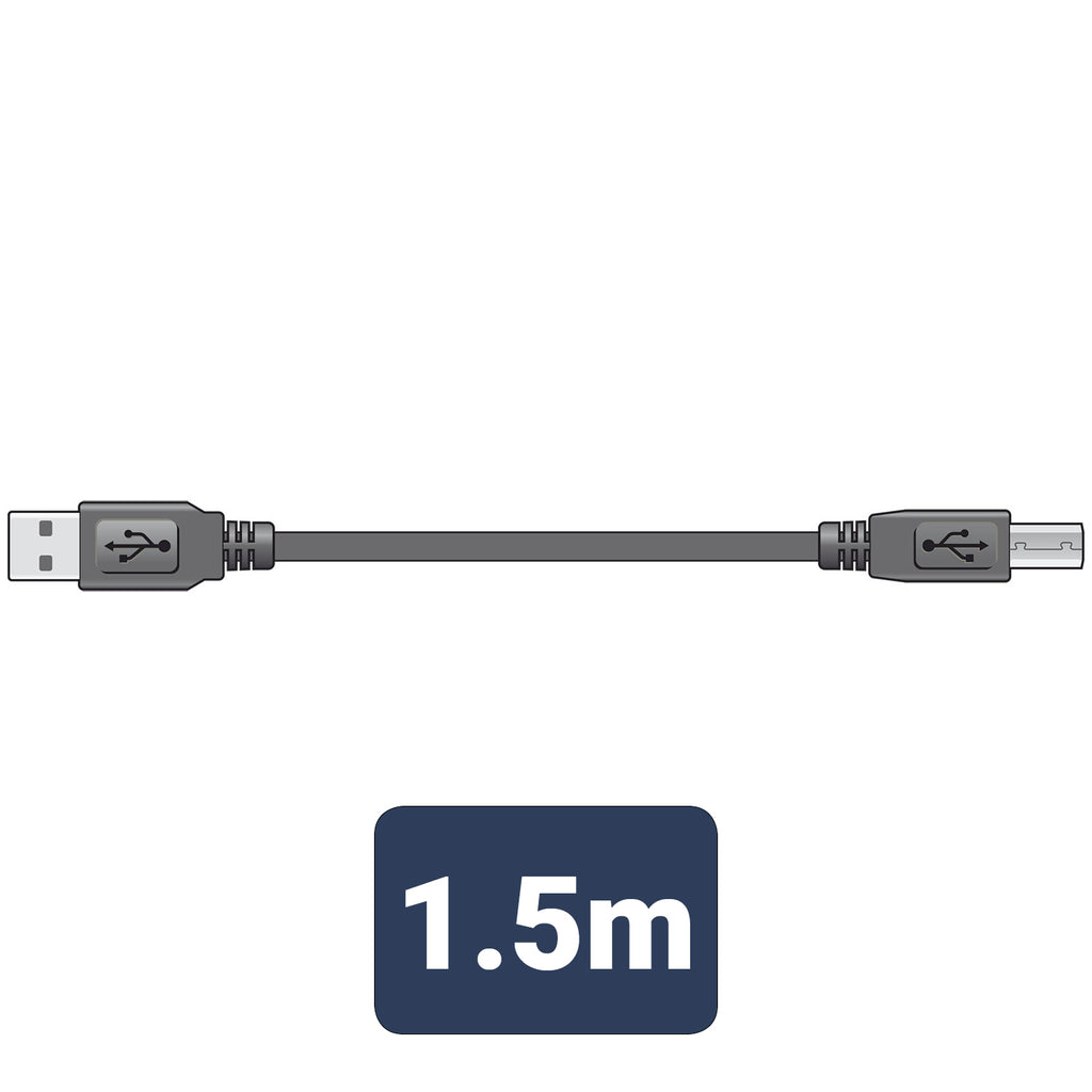 USB 2.0 type A plug to type B plug lead 1.5m - Apollo Music School