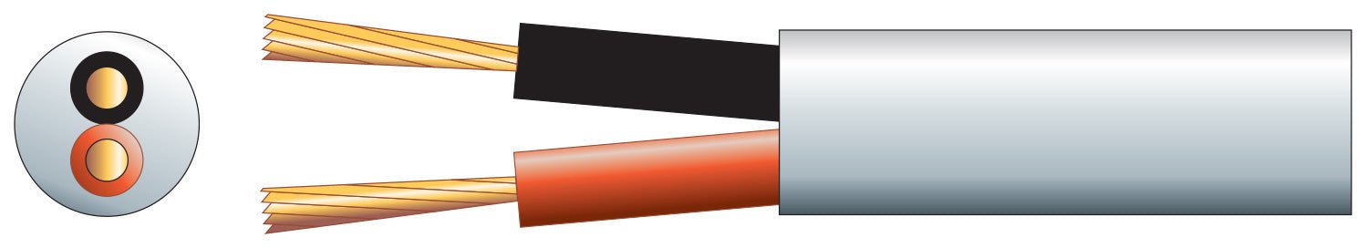 100V Line Speaker Cable, 2 x 1.15mm 100m - Apollo Music School