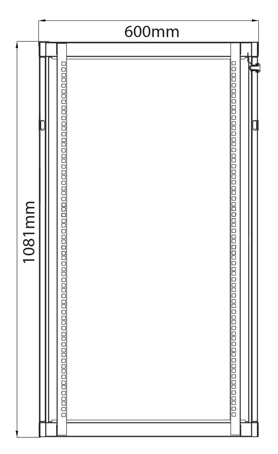 Rack Cabinet 22U x 600mm Deep - Apollo Music School