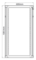 Rack Cabinet 22U x 600mm Deep - Apollo Music School