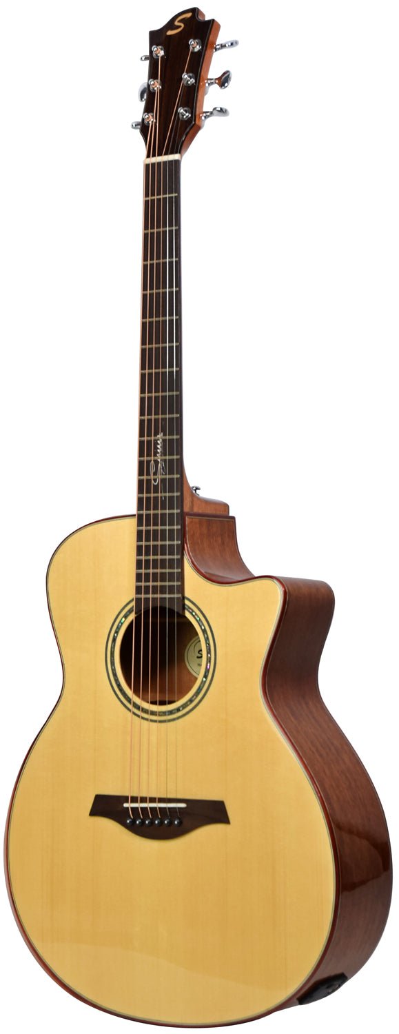 Sevinia Solid Body Grand Auditorium Electro - Acoustic Guitar - Apollo Music School