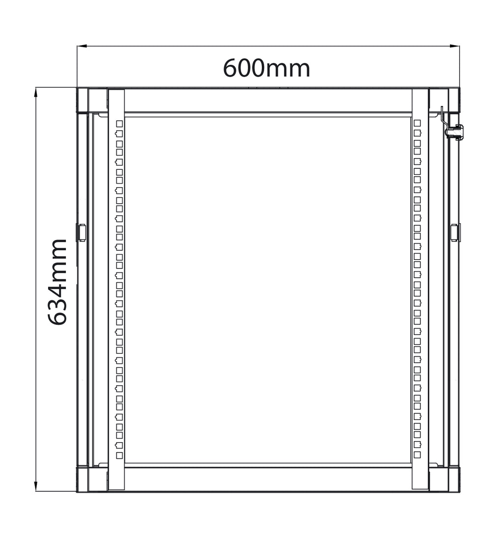 Rack Cabinet 12U x 450mm Deep - Apollo Music School