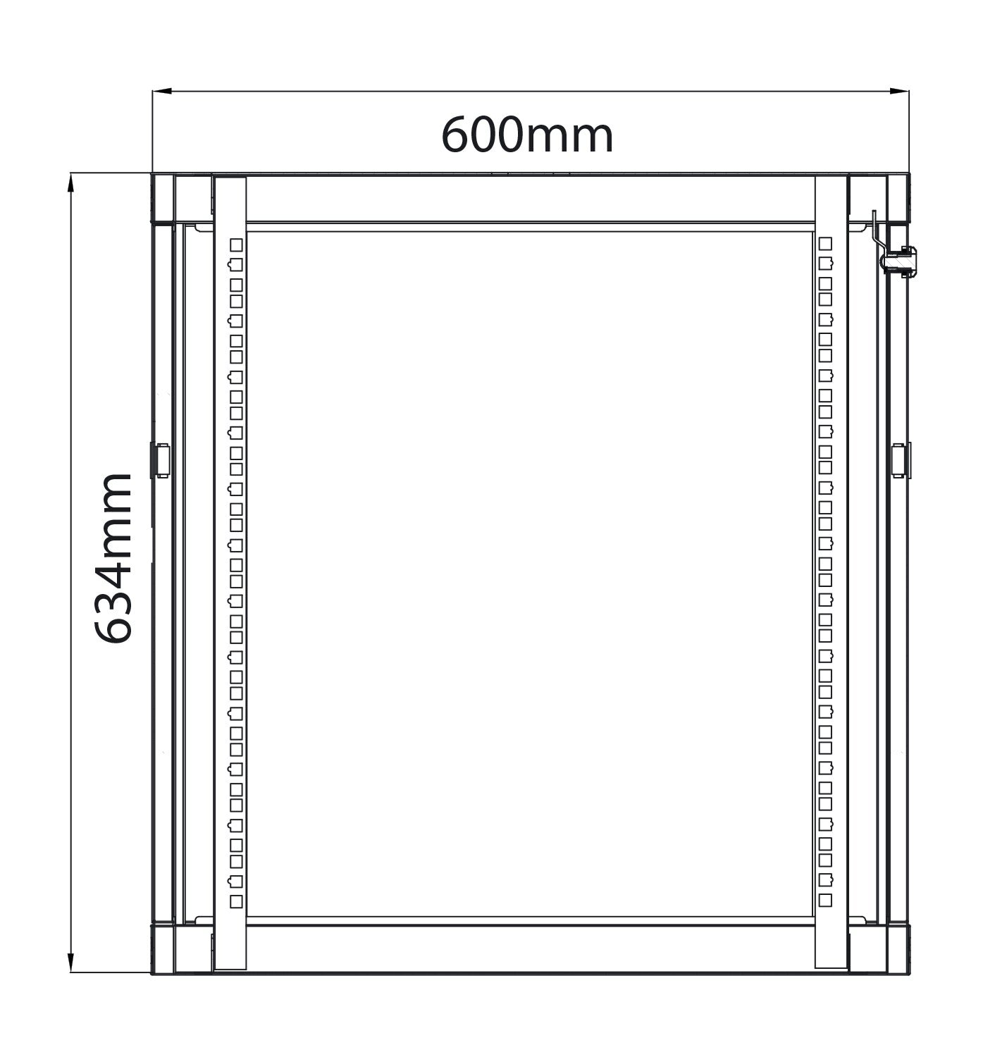 Rack Cabinet 12U x 450mm Deep - Apollo Music School