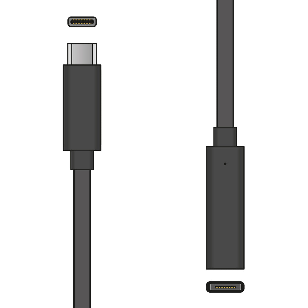 USB 3.0 Type - C Plug to Type - C Socket Lead 1.5m - Apollo Music School