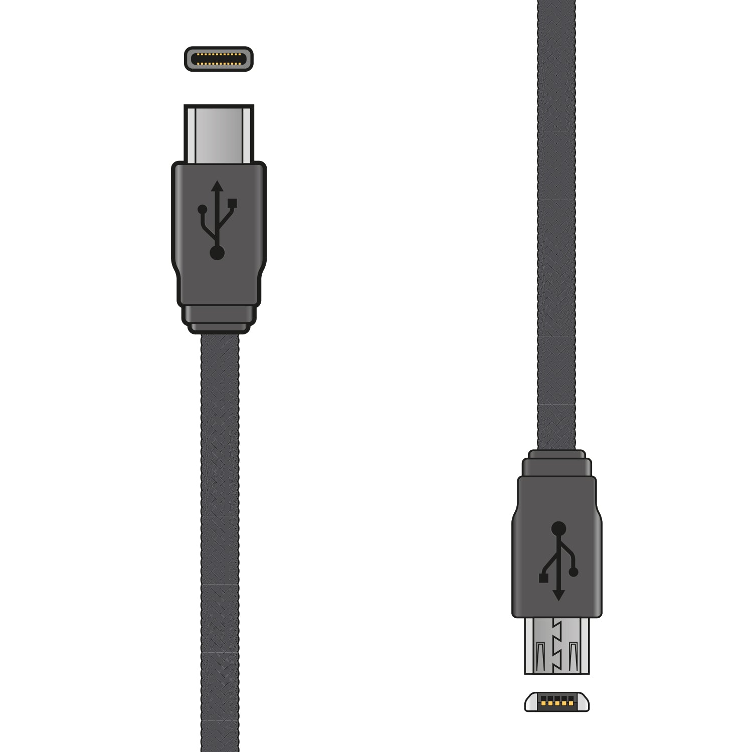 USB2.0 Type - C to Micro USB Sync & Charge Lead 1.5m - Apollo Music School