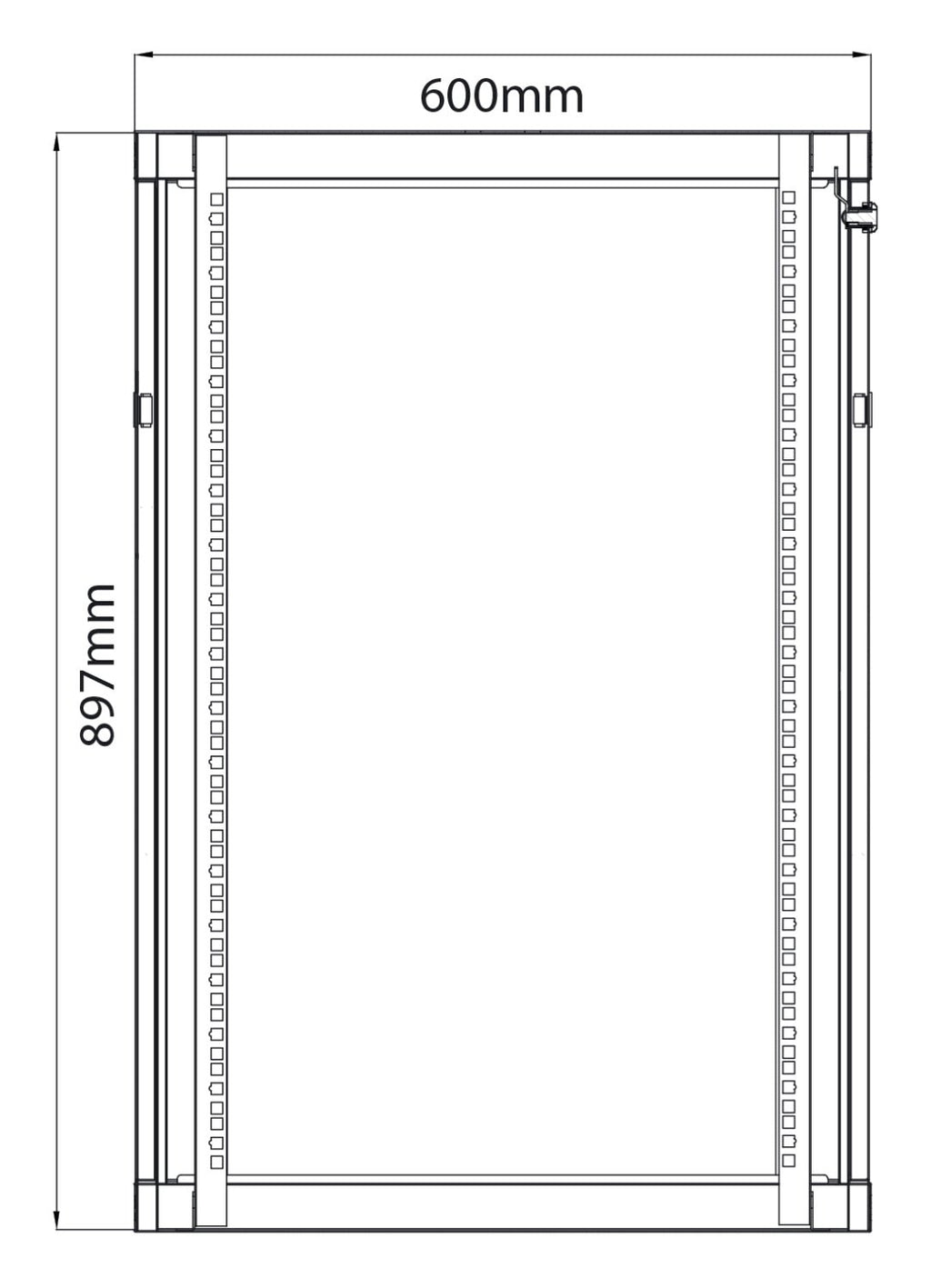 Rack Cabinet 18U x 450mm Deep - Apollo Music School
