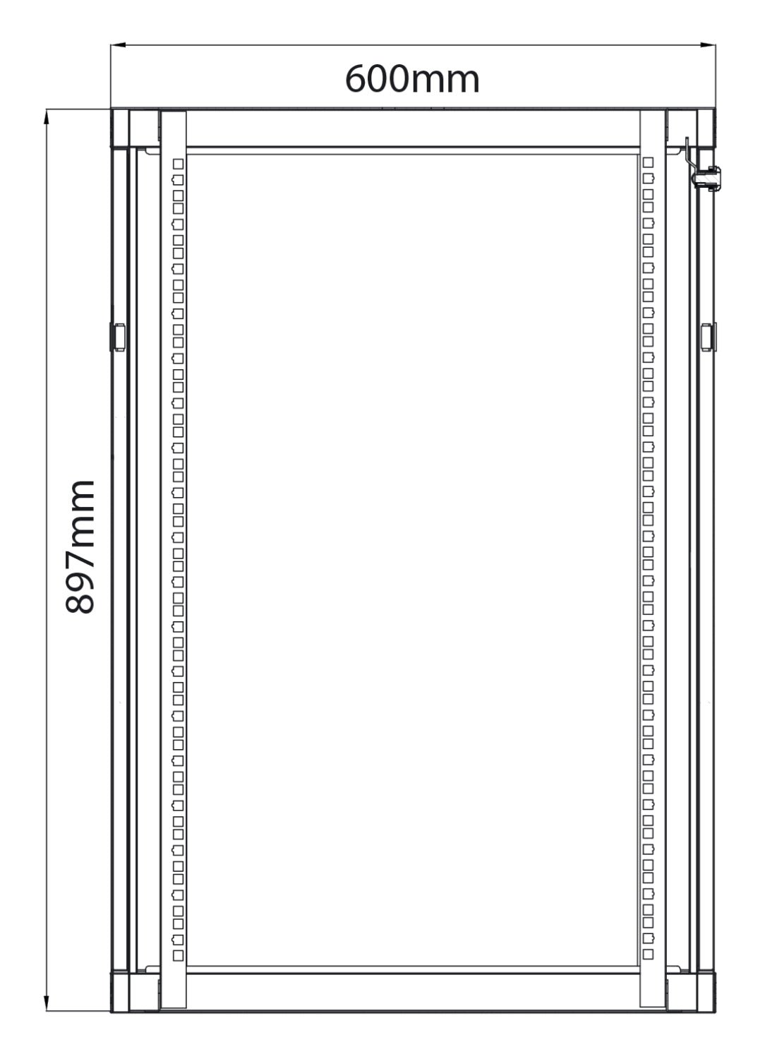 Rack Cabinet 18U x 450mm Deep - Apollo Music School