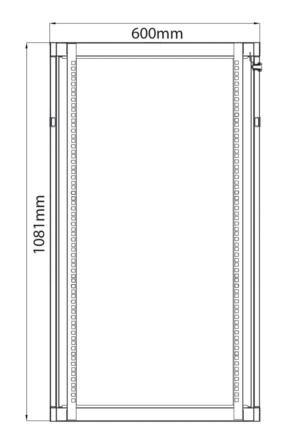 Rack Cabinet 22U x 450mm Deep - Apollo Music School