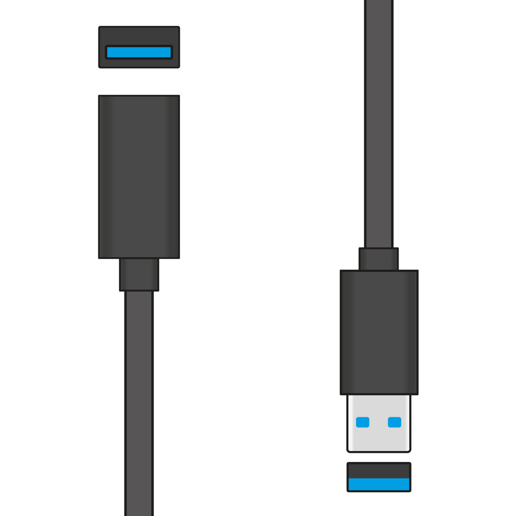 USB 3.0 Type - A Plug to Type - A Socket Leads - Apollo Music School
