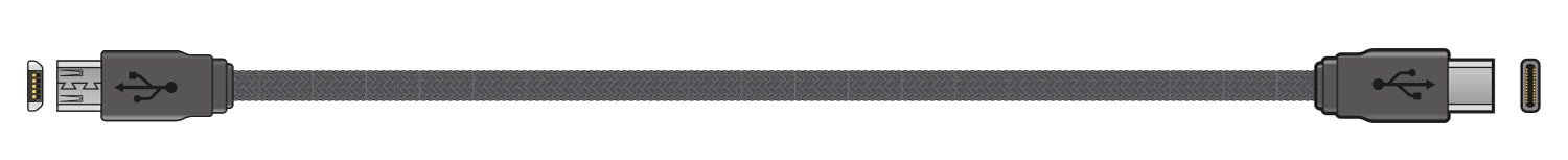 USB2.0 Type - C to Micro USB Sync & Charge Lead 1.5m - Apollo Music School