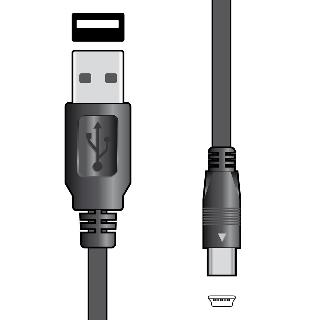 USB 2.0 A plug to mini B 5pin plug lead 1.5m - Apollo Music School