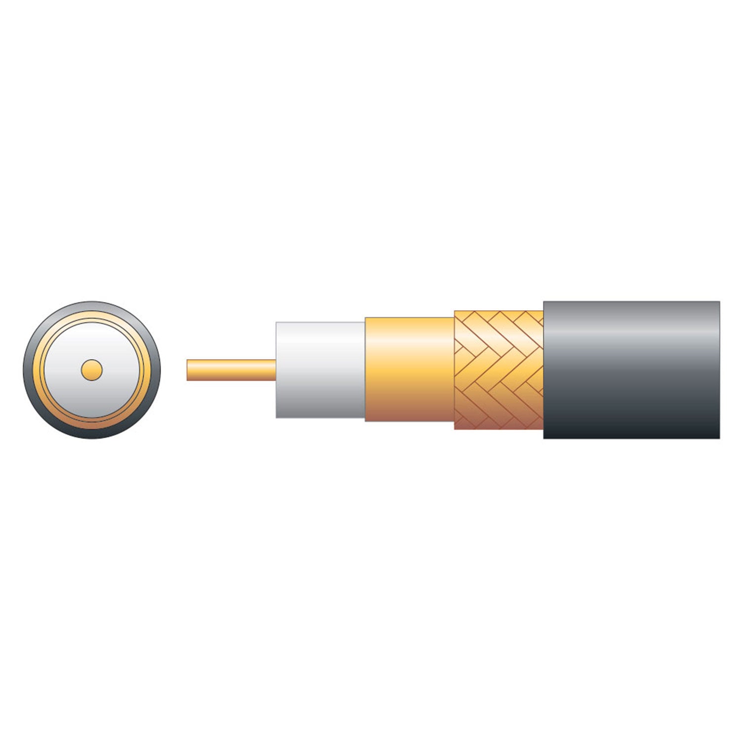 100U Foamed PE Coaxial Cable with CCA Braid - 100m Black - Apollo Music School