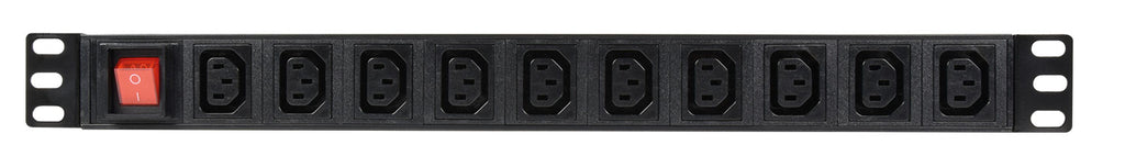 1U Rack 10 - Gang IEC (C13) Power Distribution Unit Switched 1.8m - Apollo Music School