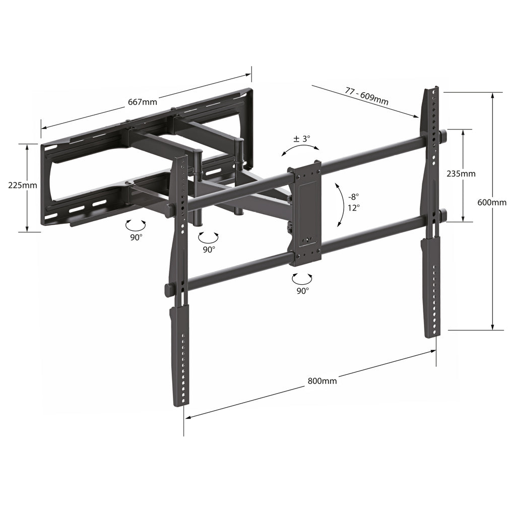 Slim Full Motion XL TV Bracket - Apollo Music School