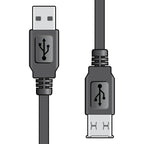 USB 2.0 type A plug to type A socket lead 5.0m - Apollo Music School