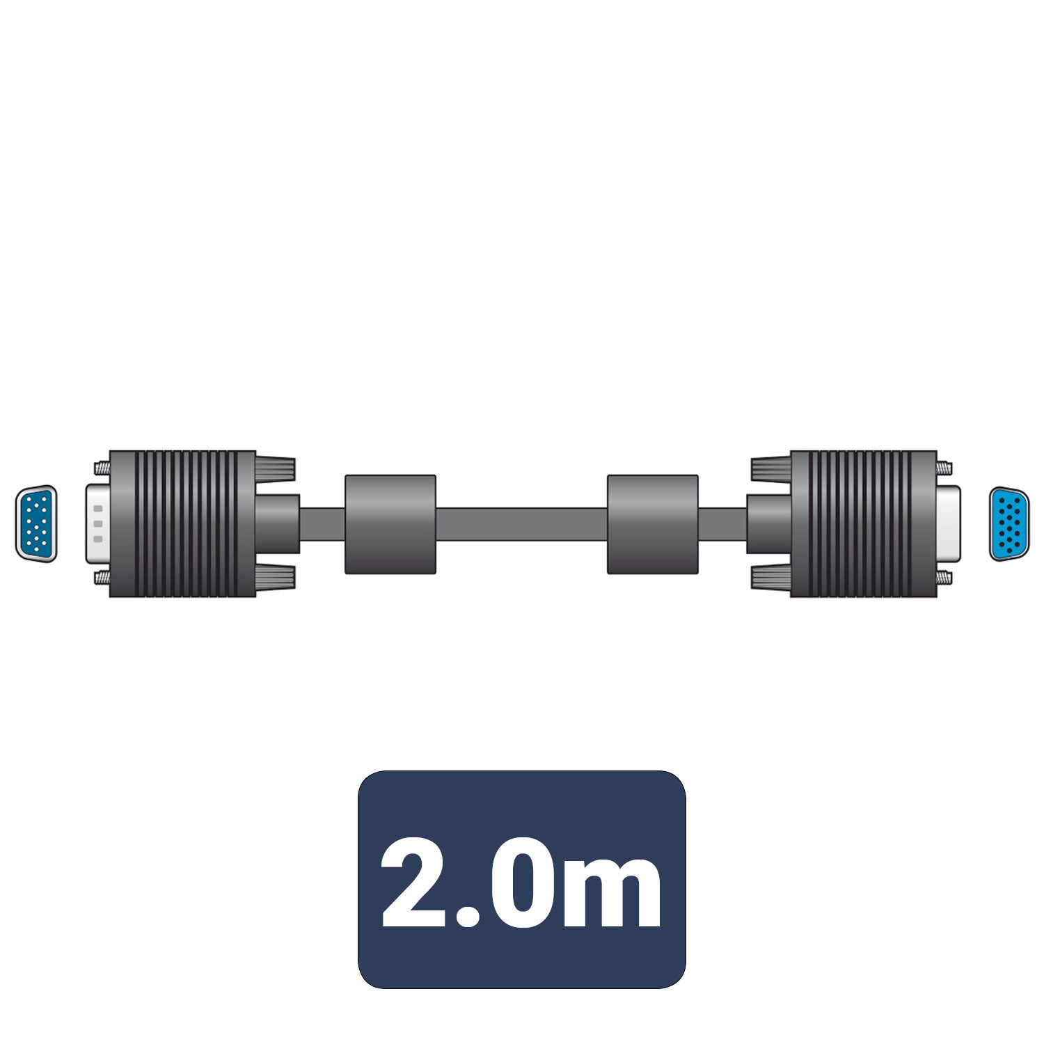 VGA plug to plug lead 2.0m - Apollo Music School