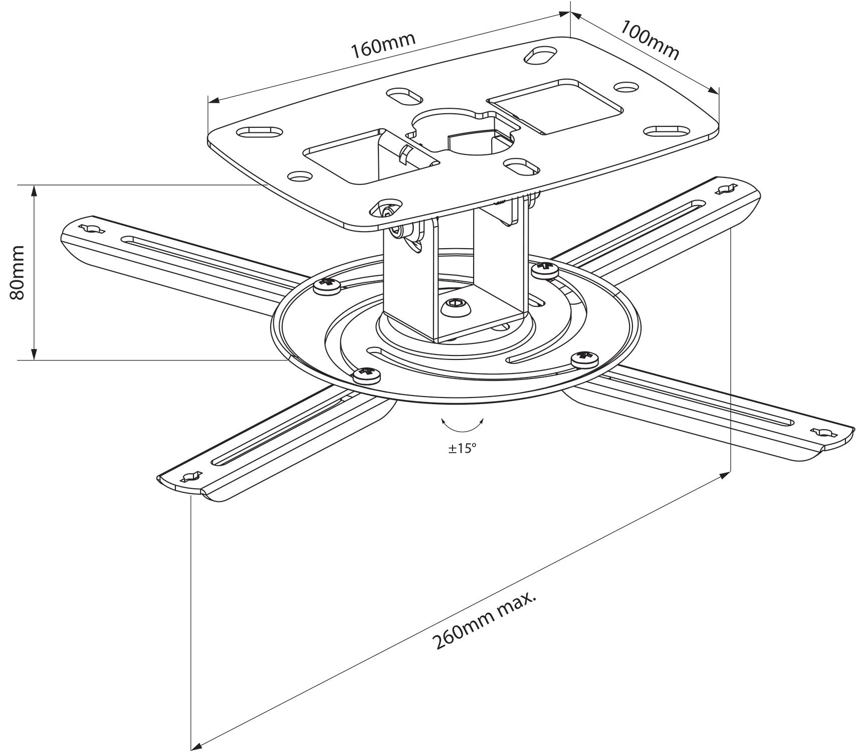 Projector ceiling bracket - Apollo Music School
