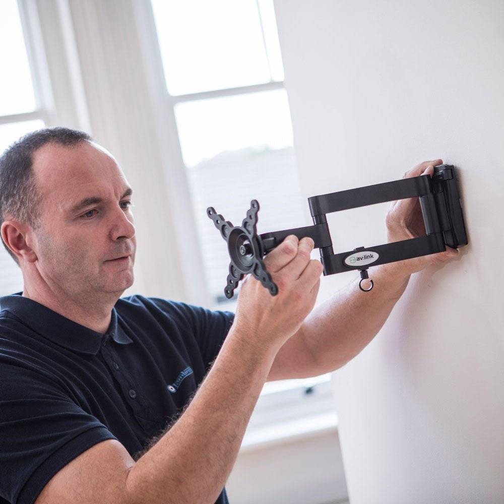 Compact Full Motion Double Arm TV/Monitor Wall Bracket 13" to 42" - Apollo Music School