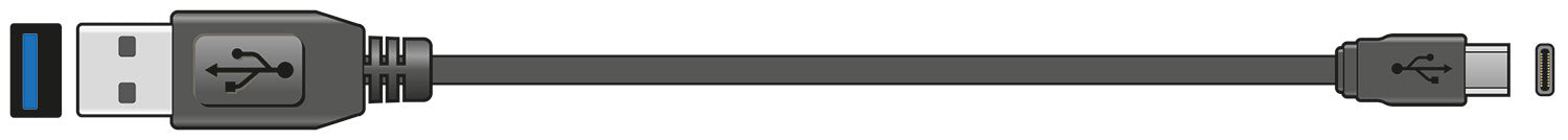 USB3.0 Type - A to Type - C Sync & Charge Lead 1.5m - Apollo Music School