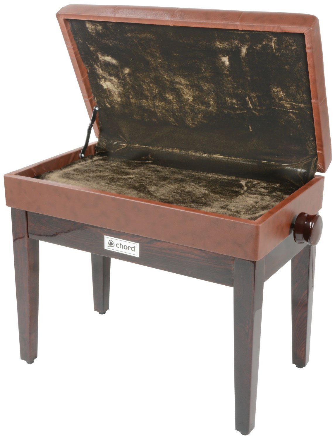 Piano bench with storage - brown - Apollo Music School