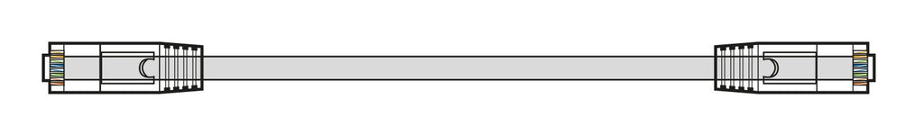 10pcs Slim Cat6a FTP Ethernet 25cm Patch Leads - Apollo Music School