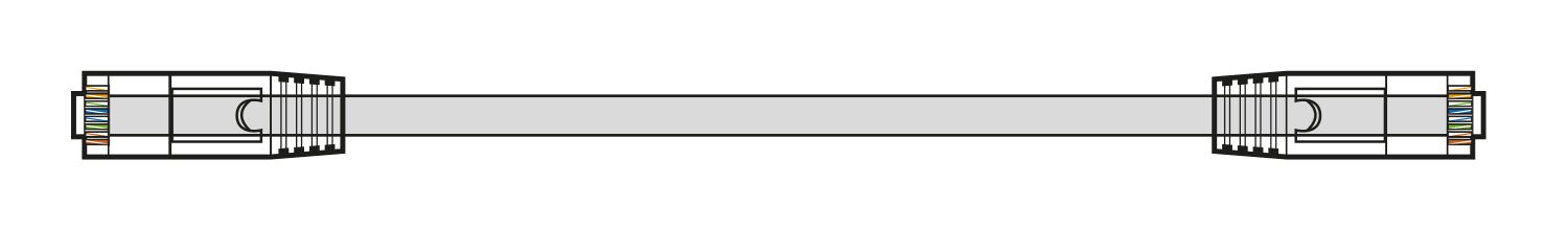 10pcs Slim Cat6a FTP Ethernet 25cm Patch Leads - Apollo Music School