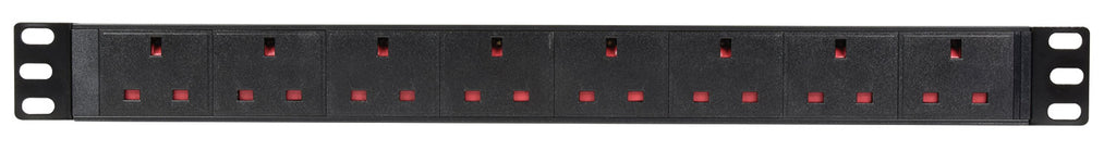 1U Rackmount 8 - Gang UK Power Distribution Unit + 1.8m Lead - Apollo Music School
