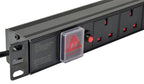 1U Rackmount 6 - Gang UK Power Distribution Unit + Breaker + 1.8m Lead - Apollo Music School