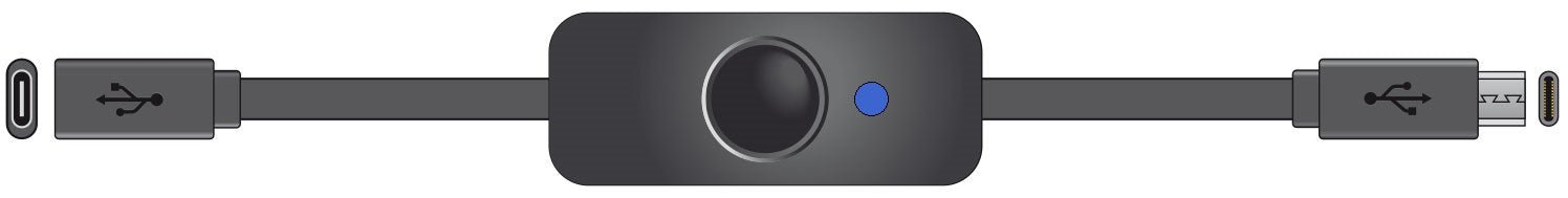 USB Type - C Extension Cable with LED Power Switch - Apollo Music School