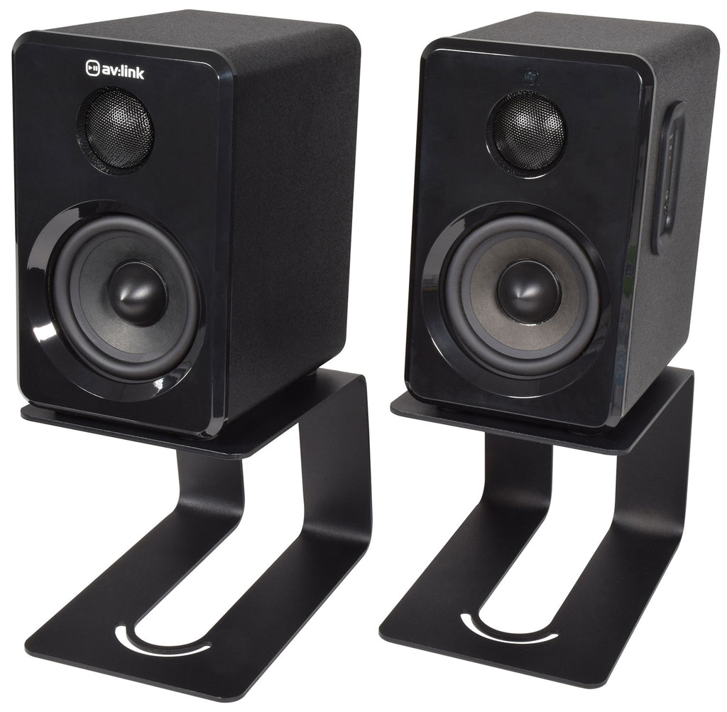 Elevated Desktop Speaker Stands - Apollo Music School