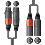 Classic Audio Lead 2 XLR Female - 2 XLR Male 3.0m - Apollo Music School