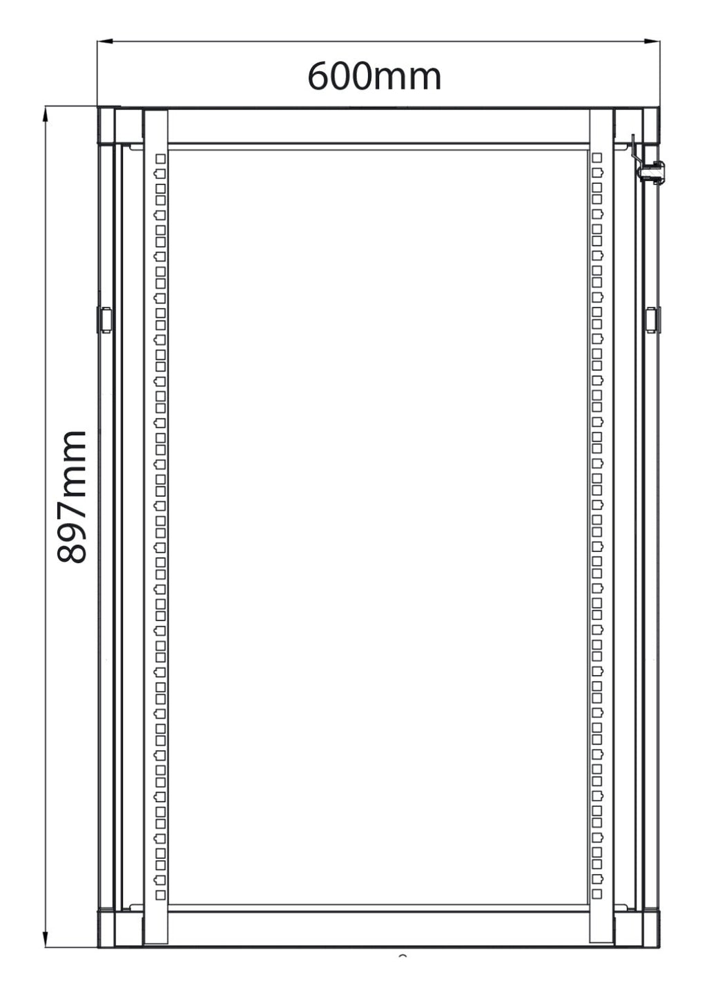 Rack Cabinet 18U x 600mm Deep - Apollo Music School