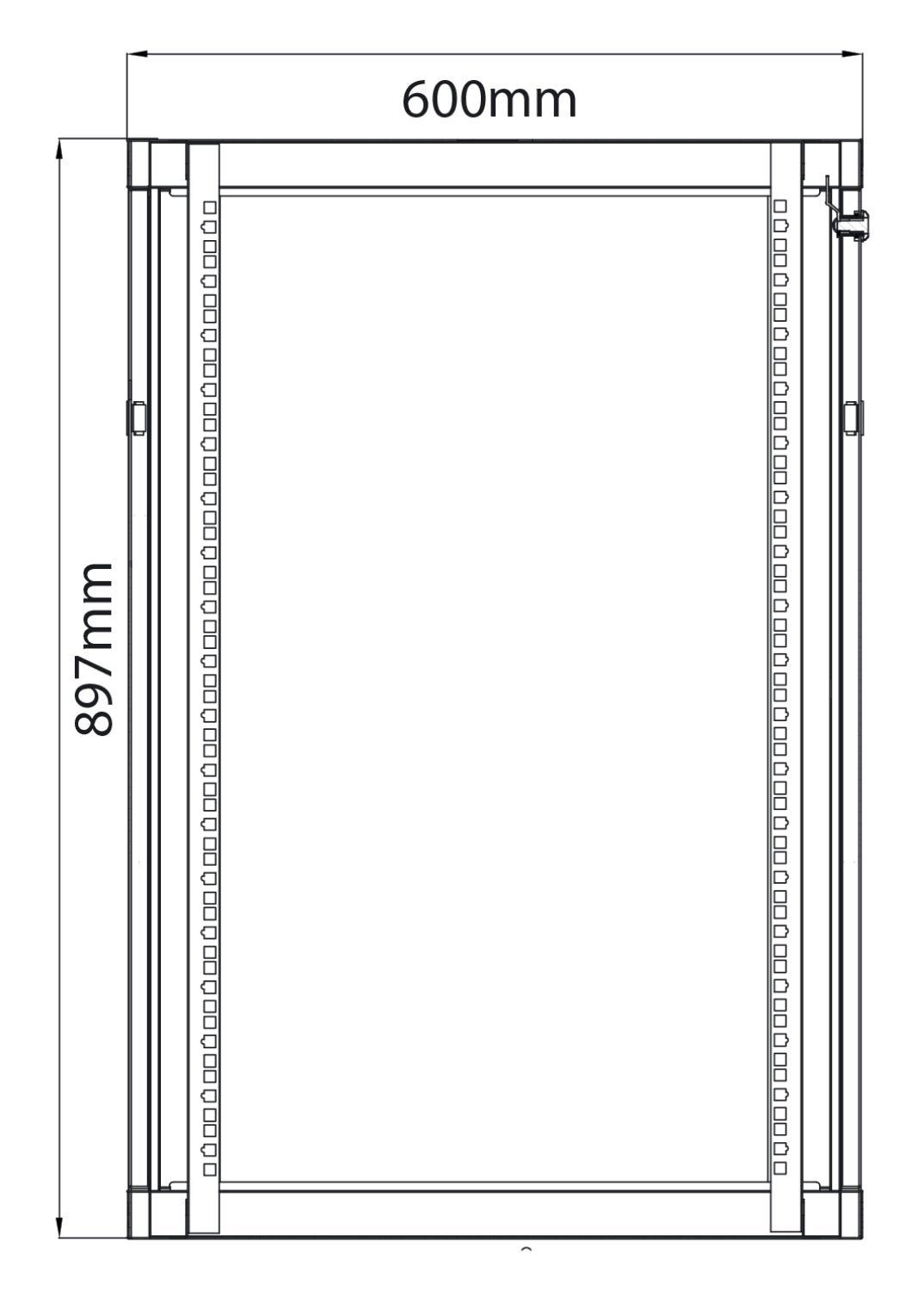 Rack Cabinet 18U x 600mm Deep - Apollo Music School