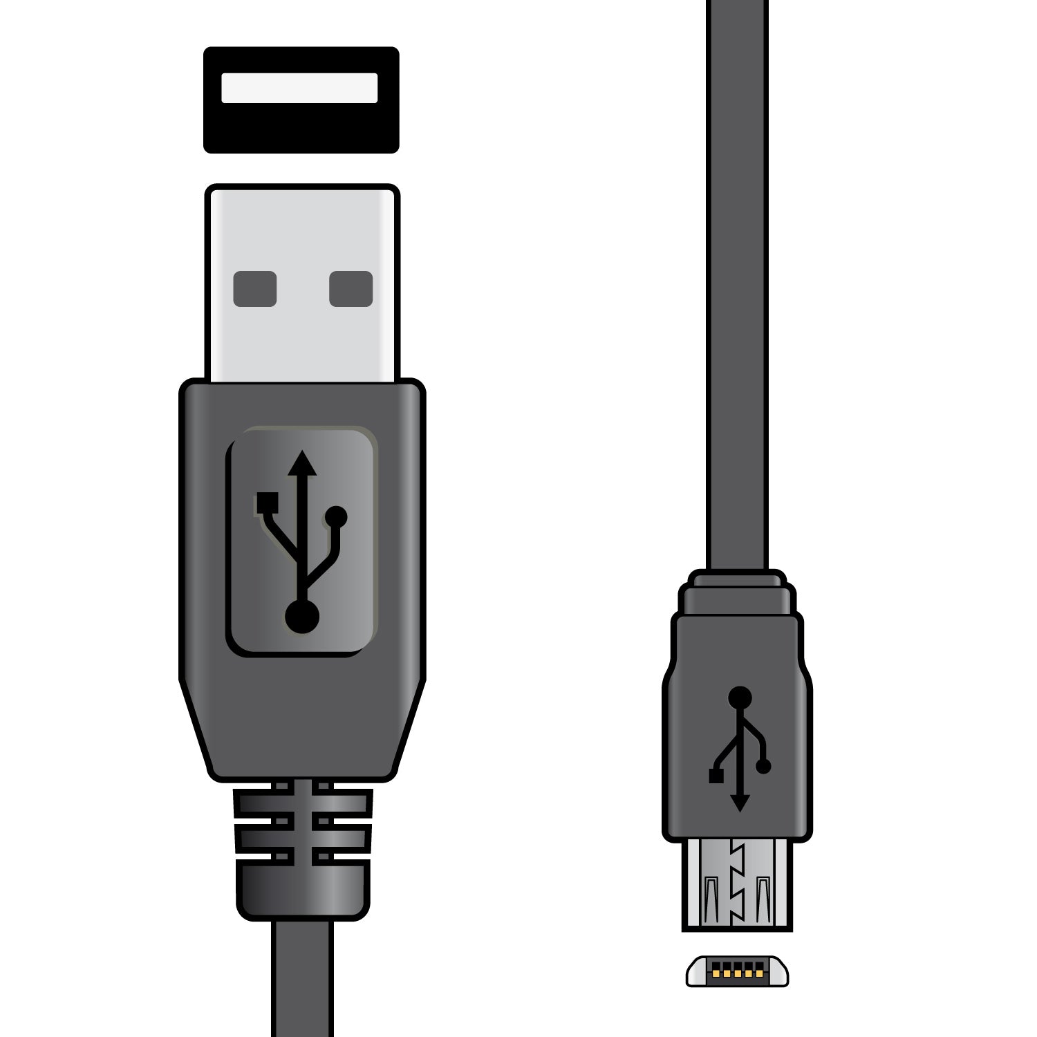 USB 2.0 A plug to micro B plug lead 1.5m - Apollo Music School