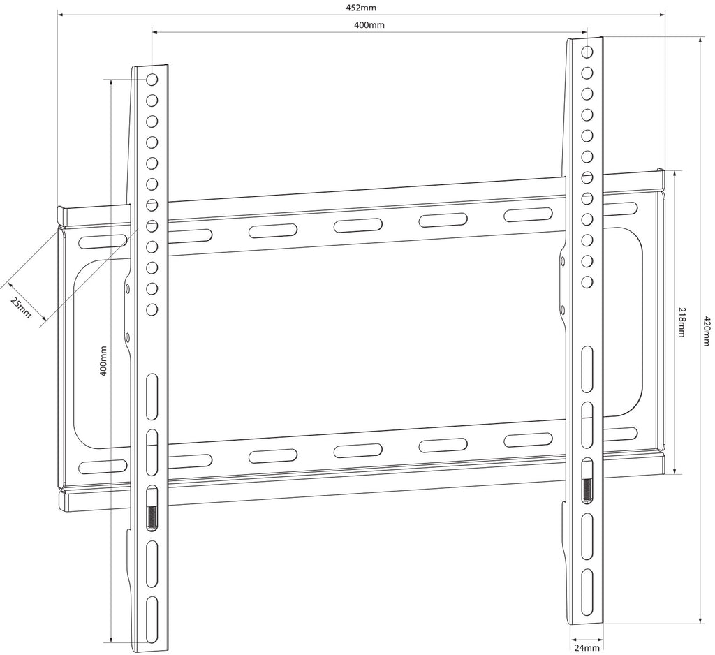 Standard TV/monitor fixed wall bracket VESA 400x400 26" - 65" - Apollo Music School