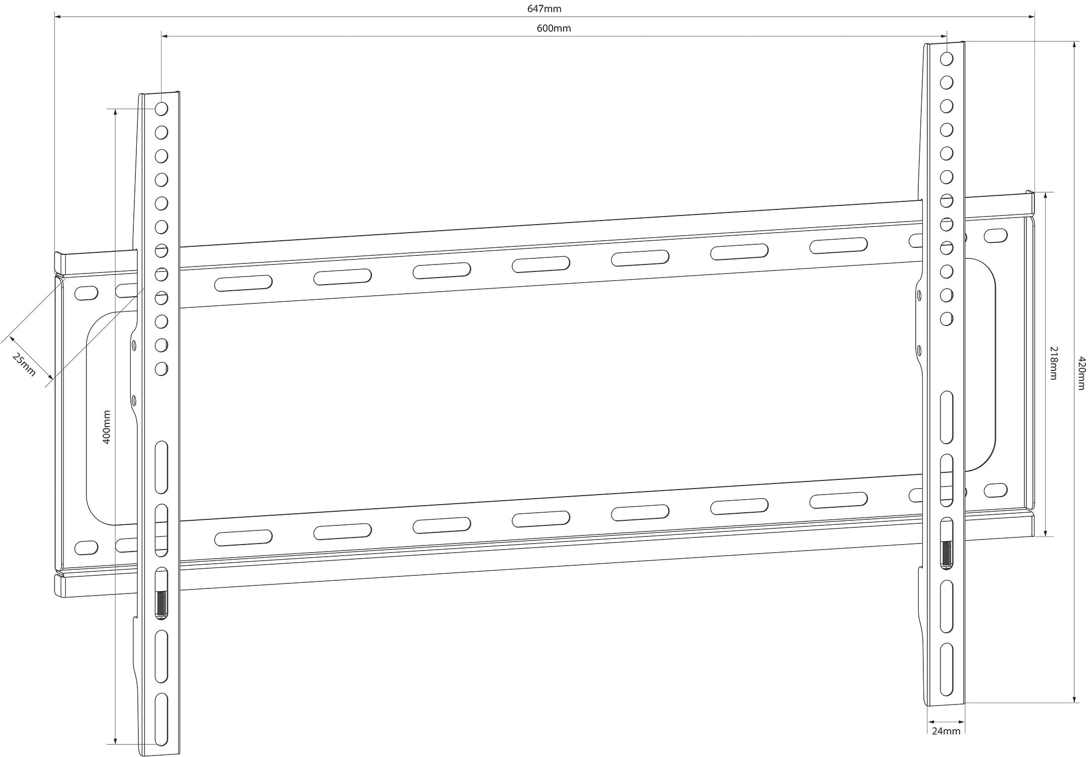 Standard TV/monitor fixed wall bracket VESA 600x400 32" - 75" - Apollo Music School