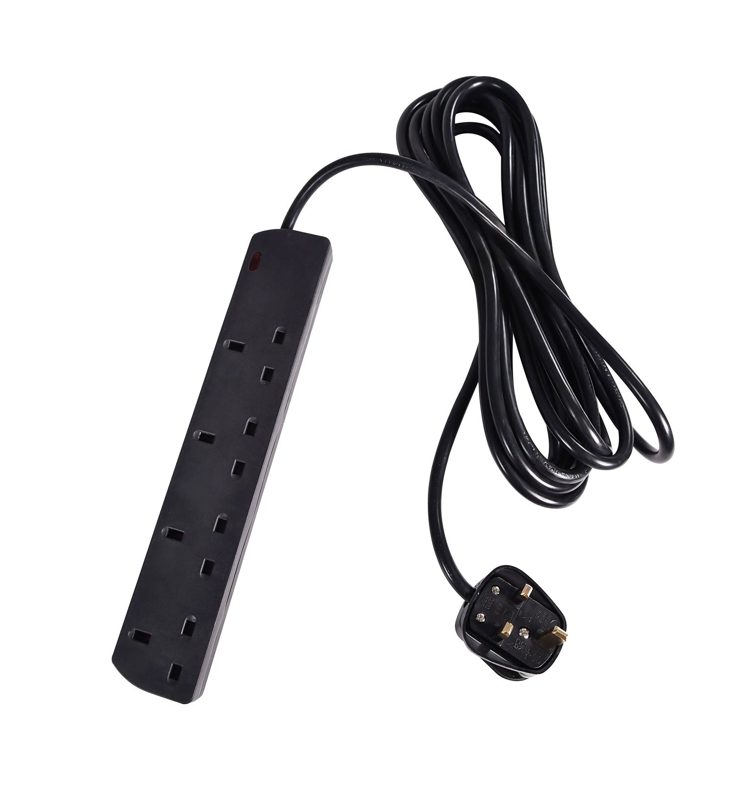 UK 4 - Gang Extension Lead Black 5.0m - Apollo Music School
