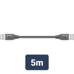 USB 2.0 type A plug to type A socket lead 5.0m - Apollo Music School