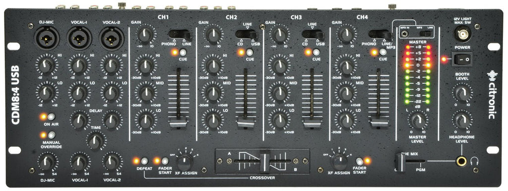 CDM8:4 USB 14 - INPUT 19" RACK DJ MIXER - Apollo Music School